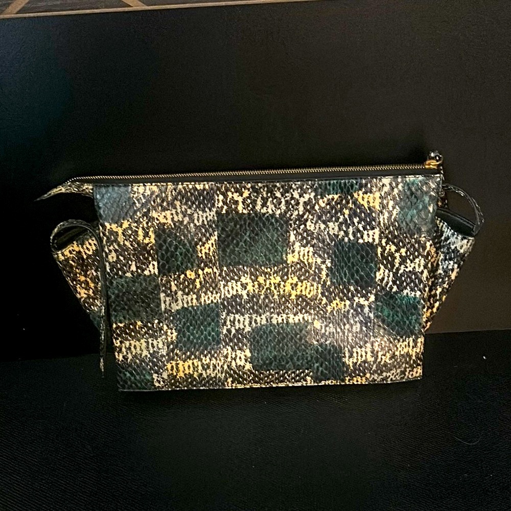 NWOT Celine python patchwork clutch, certificate of authenticity included